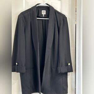 Anne Klein Black Women's Blazer with Gold Button Accents